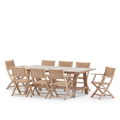 Salon de jardin, 8 chaises, LUCCA & SERENA DEFORA HOME