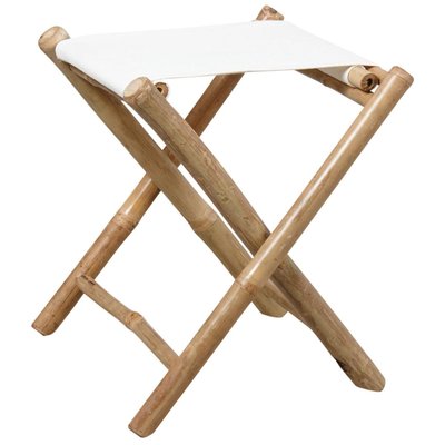 Tabouret pliant en bambou avec assise coton AUBRY GASPARD