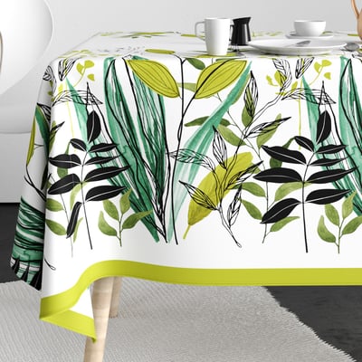 Nappe rectangulaire anti tache Coton Herbier EDEN
