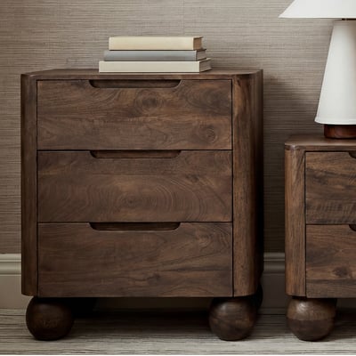 Shiro Ball Feet 3-Drawer Mango Wood Chest ÉDITÉ
