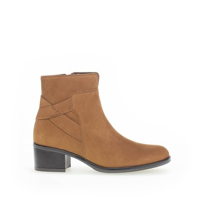 Bottines en nubuk à talon décroché GABOR