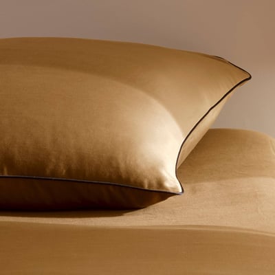 Taie d'oreiller en satin de coton bio, GOTS MONOPRIX