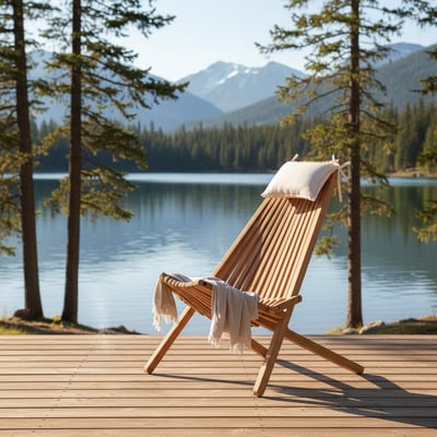 Chaise longue pliable en teck massif Santiago TECK ATTITUDE