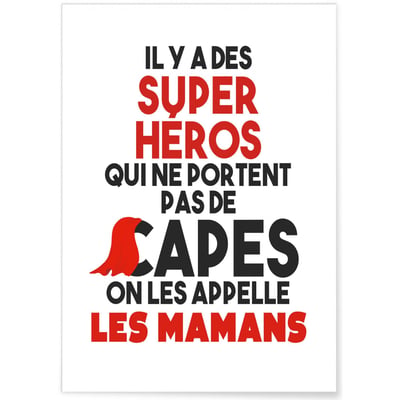 Affiche 'Mamans Super Héros' L'AFFICHERIE