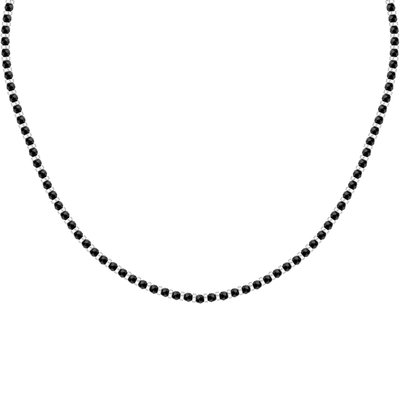 Collier en acier, cristaux, PIETRE MORELLATO