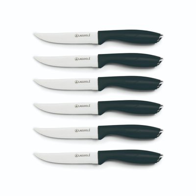 Set de 6 couteaux à steak en acier noir - "Lumin" LAGUIOLE CUISSON
