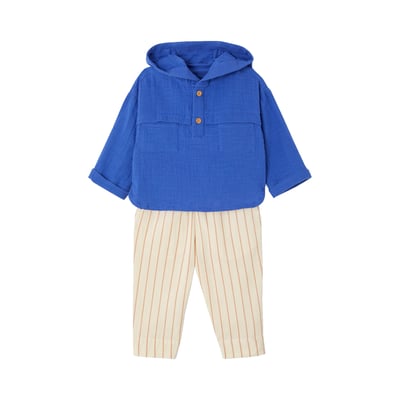 Ensemble bébé chemise en gaze de coton et pantalon VERTBAUDET