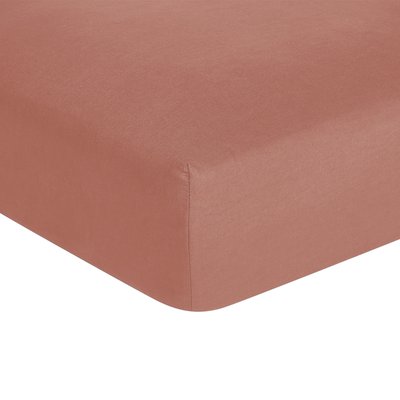 Drap housse uni en coton,Made in France, AURORE A DEMAIN