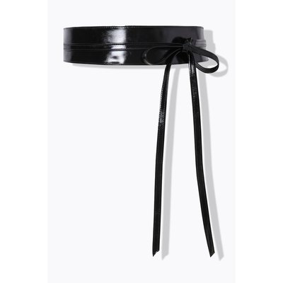 Ceinture en cuir à l'éclat métllique, à nouer ULLA POPKEN