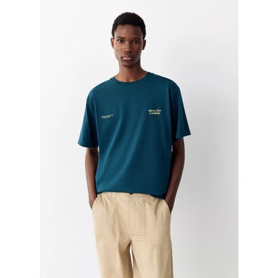 T-shirt texte imprimé MANGO TEEN