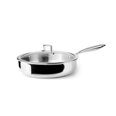 Sauteuse avec couvercle   24 cm-TRIPLY NATURAL IBILI