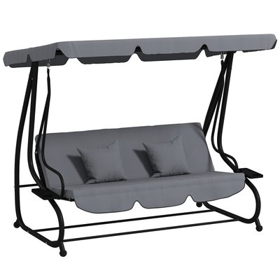 Balancelle de jardin 3 places convertible OUTSUNNY