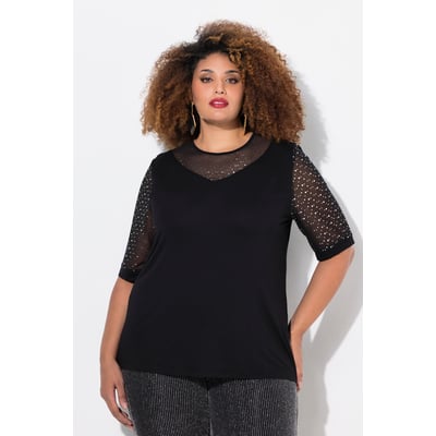 T-shirt à coupe Classic Fit. Voile en mesh ULLA POPKEN
