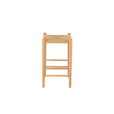 Tabouret de bar en corde et bois - LEO HELLIN, DEPUIS 1862