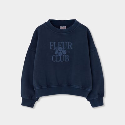 Sweat-shirt fille molleton imprimé fleurs BOBOLI