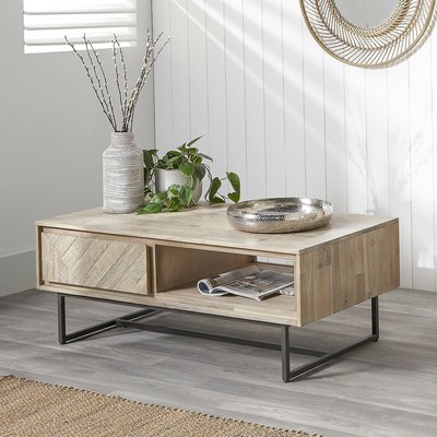 Marea Sand Wash Wood Storage Coffee Table ÉDITÉ