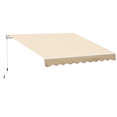 Store banne manuel rétractable alu. polyester OUTSUNNY