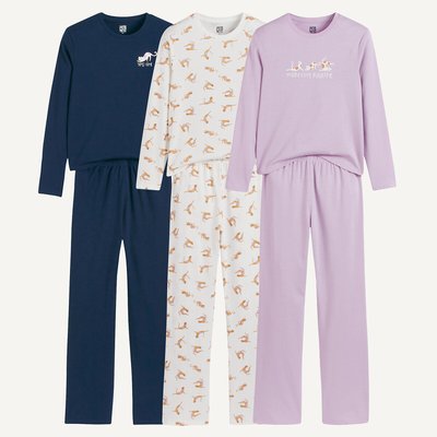Lot de 3 pyjamas coton LA REDOUTE COLLECTIONS