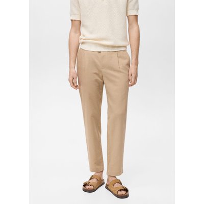 Pantalon slim fit lin cordon MANGO MAN
