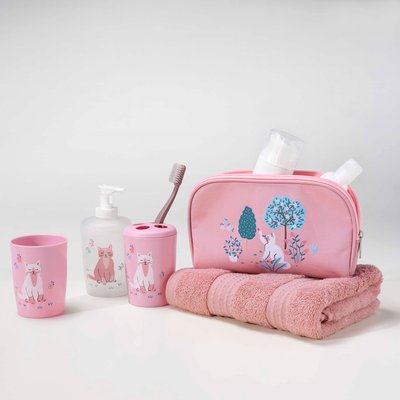 Accessoires de salle de bain 4 pieces 14 x 21 cm Petit chaton DOUCEUR D'INTÉRIEUR