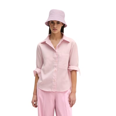 Blouse relaxed cropped en satin de coton MARC O'POLO