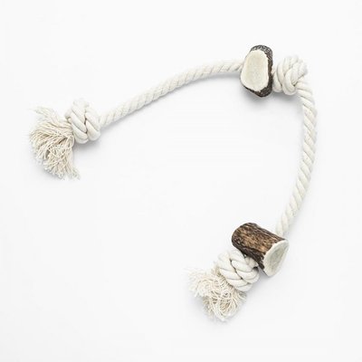 Jouet corde et bois de cerf naturel, LELU REXPRODUCT