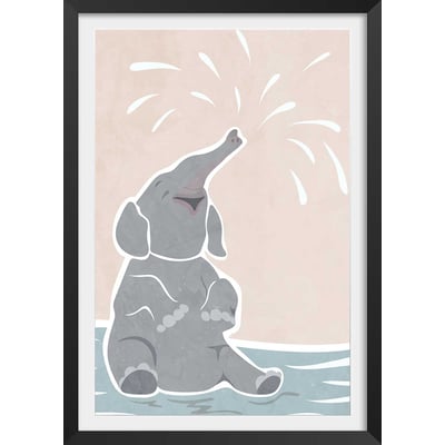 Affiche enfant scandi elephant HEXOA
