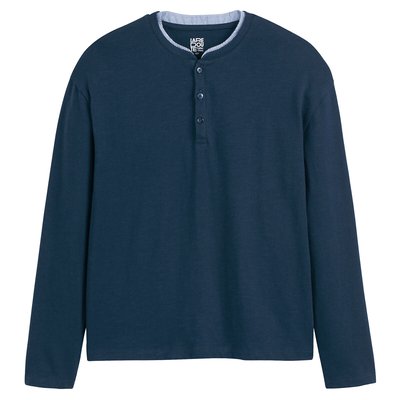 Grandad Collar T-Shirt with Long Sleeves LA REDOUTE COLLECTIONS