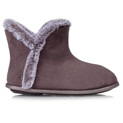 Chaussons Bottillons ultra confortables et chauds, interieur et bordure en imitation fourrure ISOTONER