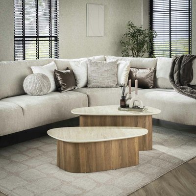 Table basse en céramique forme organique (lot de 2) ASCOLI PIER IMPORT