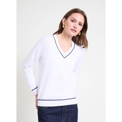 Pull col V à bandes MINABI NAF NAF