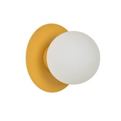 Applique globe verre et métal jaune Manor MILLUMINE