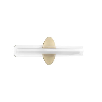Grande Applique Tube Led Oslo Laiton Et Verre MILLUMINE