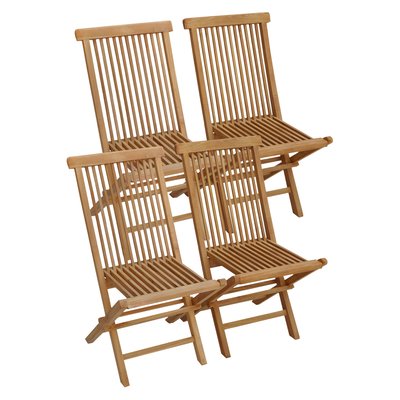 Chaises en teck, lot de 4, LOMBOK HAPPY GARDEN