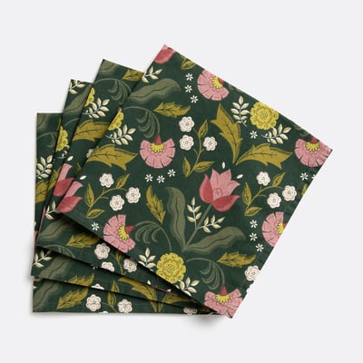 Lot 4 serviettes de table coton lavé, Suzanna LA REDOUTE INTERIEURS
