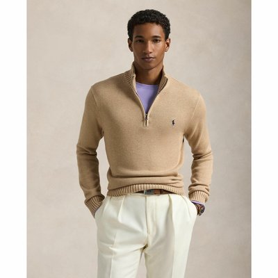 Pull en demi-zip en Coton 7G avec logo brodé POLO RALPH LAUREN