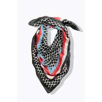 Foulard en soie carré, motif graphique ULLA POPKEN