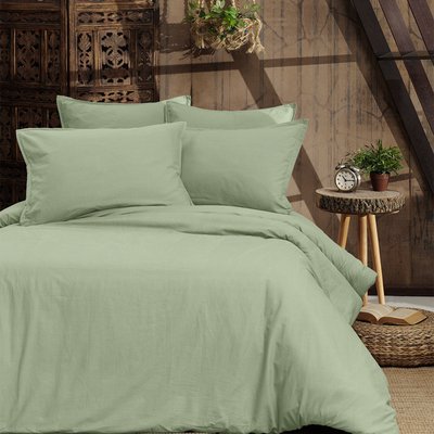 Parure housse de couette + 2 taies 65x65 cm en coton lavé bio ORGANIKA SENSEI MAISON