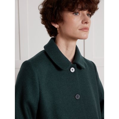 Manteau court drap de laine uni CYRILLUS