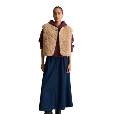 Gilet Teddy coupe classique en peluche Curly toute douce MARC O’POLO DENIM