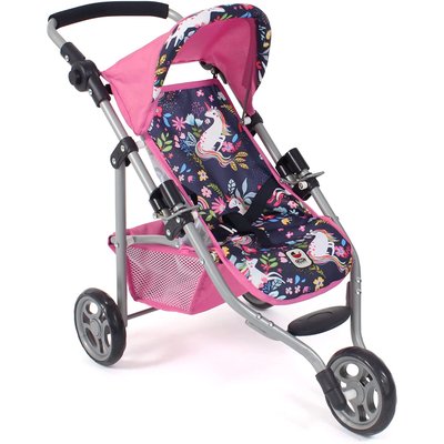 Petite poussette de jogging LOLA Licorne pour poupée BAYER CHIC 2000
