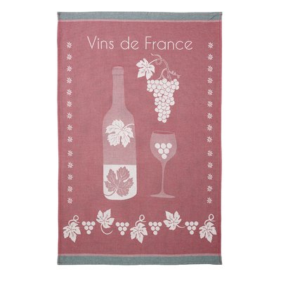 Torchon imprimé en jacquard de coton, COTE VIGNE COUCKE
