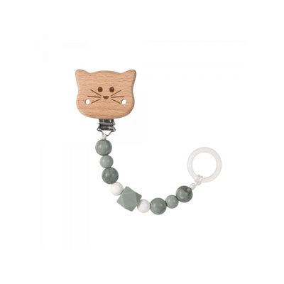 Attache sucette Bois/Silicone Little Chums Souris LASSIG