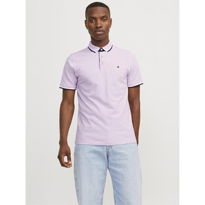 Organic Cotton Pique Polo Shirt with Short Sleeves JACK & JONES
