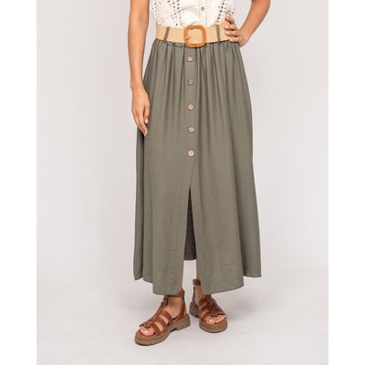Jupe Longue Boutonnée Avec Ceinture Xeto DONA LISA