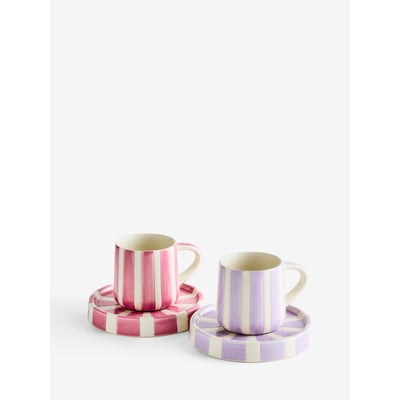 Tasse et soucoupe rayée, lot de 2 NEXT