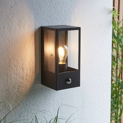 Beltra Black Outdoor PIR Wall Light SO'HOME