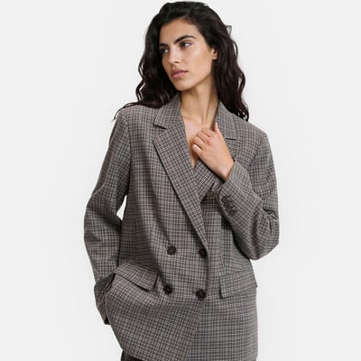 Blazer oversize à carreaux LA REDOUTE COLLECTIONS