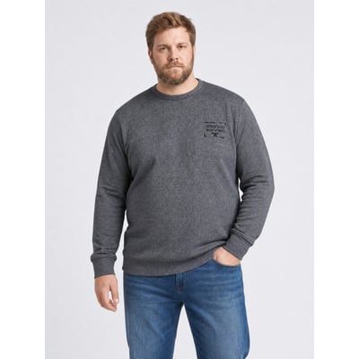 Sweat  col rond chiné grande taille stoneford PETROL INDUSTRIES