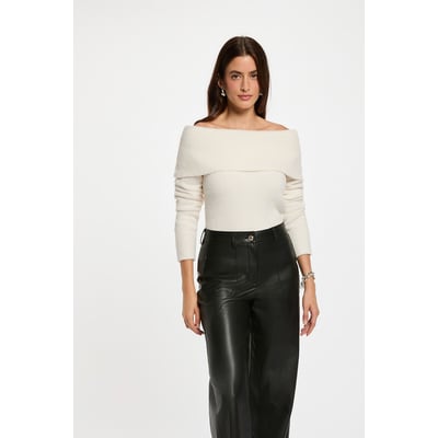 Chunky Knit Boat Neck Jumper MORGAN